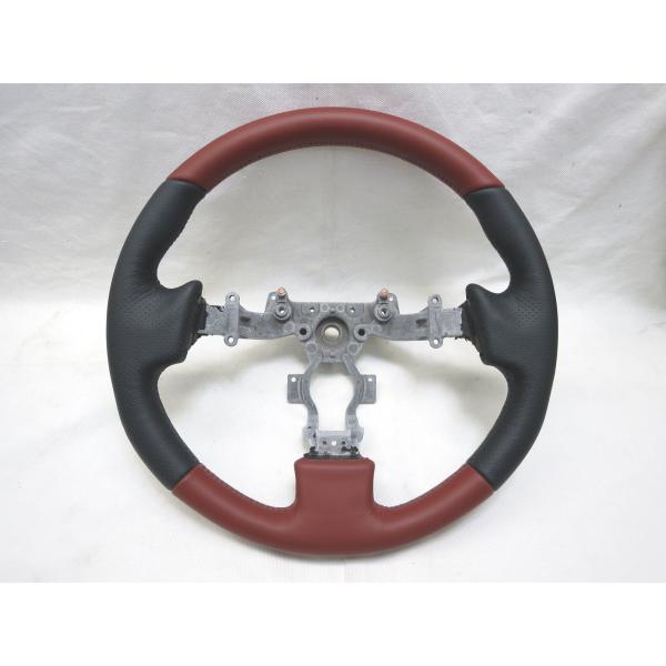 新品! GTR GT-R R35 前期 プレミアムエディション 純正 革 ステアリング ハンドル 管...