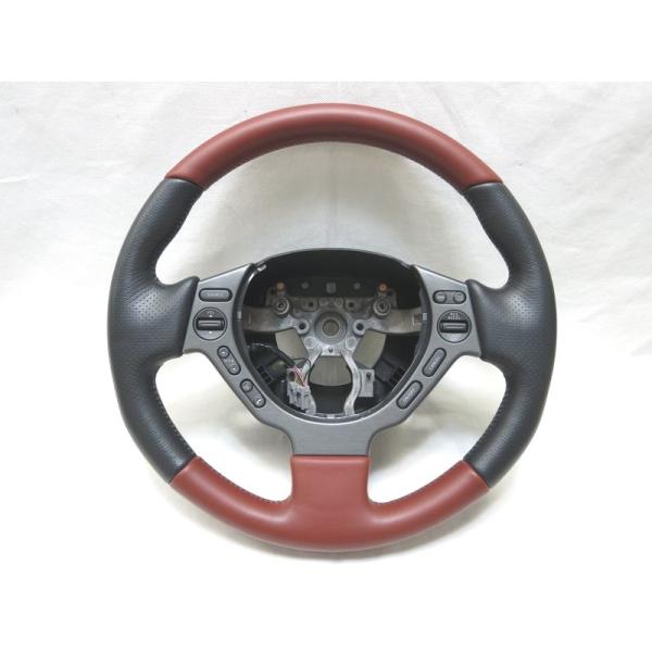 GTR GT-R R35 前期 プレミアムエディション 純正 革 ステアリング ハンドル スイッチ ...