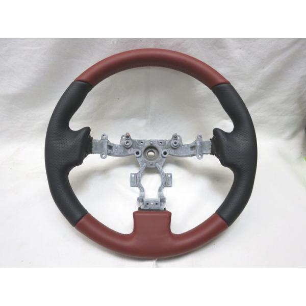 新同! GTR GT-R R35 前期 プレミアムエディション 純正 革 ステアリング ハンドル 管...