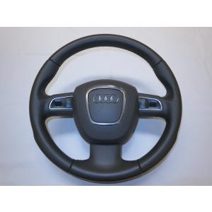 ダブルステッチ! SQ5(FY)アウディ 純正 S-line 革 ステアリング