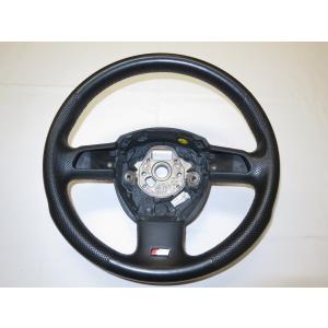 ダブルステッチ! SQ5(FY)アウディ 純正 S-line 革 ステアリング