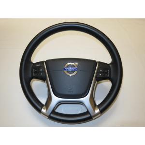 ボルボV40 ステアリング　本革　ウッド　 For Volvo V40 XC60 S60 LV60 Peach Wood Grain Leather Car Steering