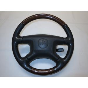 パジェロ V63W V65W V73W V75W 純正 ウッド ステアリング 運転席 エア