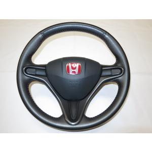美品! シビック FD2 タイプR 純正 革 ステアリング ハンドル エア