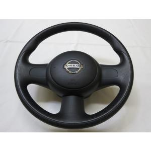 キューブ Z12 純正 革 ステアリング ハンドル エアバック エアーバック