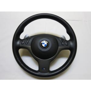 E46 BMW 後期 3シリーズ 純正 革 ステアリング ハンドル エア