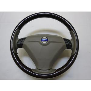 リ*ー様 VOLVO ボルボ　ウッド・レザーコンビハンドル 希少色! XC90 CB5254AW 純正 ウッド コンビ ステアリング ハンドル