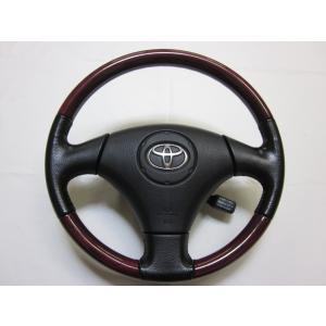 トヨタ 160 アリスト　ハンドル　ステアリング レザー　ウッド　新品未使用 トヨタ 160 アリスト ハンドル ステアリング レザー ウッド - メルカリ