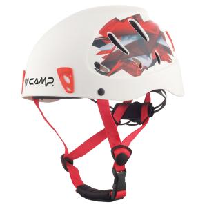 送料無料 カンプ クライミング ヘルメット 5259511 アーマー L ホワイト×レッド｜matsuspo