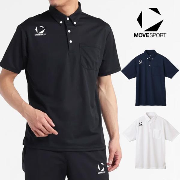 【メール便可】デサント ムーブスポーツ ポロシャツ メンズ ボタンダウン 半袖 速乾 ST5SHST...