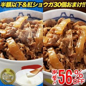【期間限定13500円→6180円＆紅ショウガ30個】 乳酸菌入30食 or 糖質オフし30食 or 乳酸菌入15食と糖質オフ15食から選べる牛めし牛丼 肉 仕送り 業務用 食品