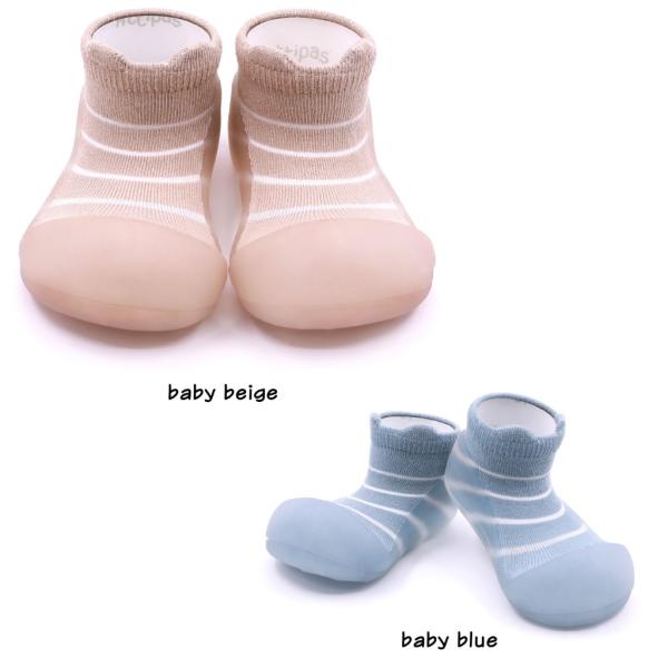 アティパス Powder Bear (a21sb) ストライプ Attipas 歩育シューズ ベビー...