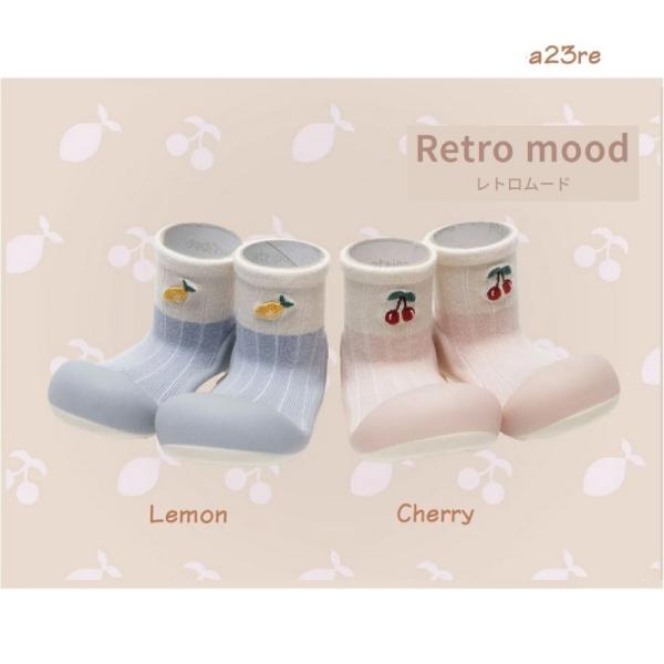 アティパス retro mood (a23re)　Attipas  ベビーシューズ ソックスシューズ...