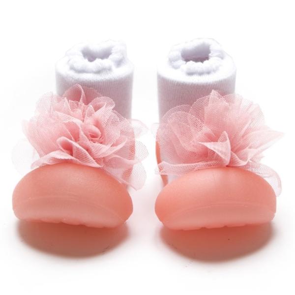 アティパス corsage (ak02)  ベビーシューズ ソックスシューズ 出産祝い プレゼント ...