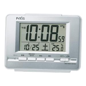 セイコークロック　電波目覚まし置時計　ライト・温度・カレンダー表示付　BC411S　在庫限りの商品画像