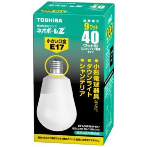 東芝　電球型蛍光灯　EFA10EN/9-E17　昼白色　ネオボールZ　40形　E17口金　消費電力9W　TOSHIBA　EFA10EN9E17　1個　在庫限り｜matsuyasu