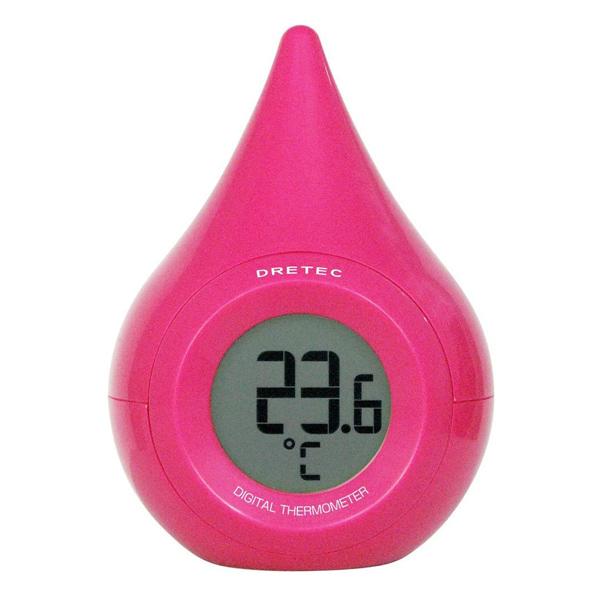 ドリテック　おしゃれな水滴型 デジタル温度計　ポタン　 O-228PK　DRETEC　O228PK　...