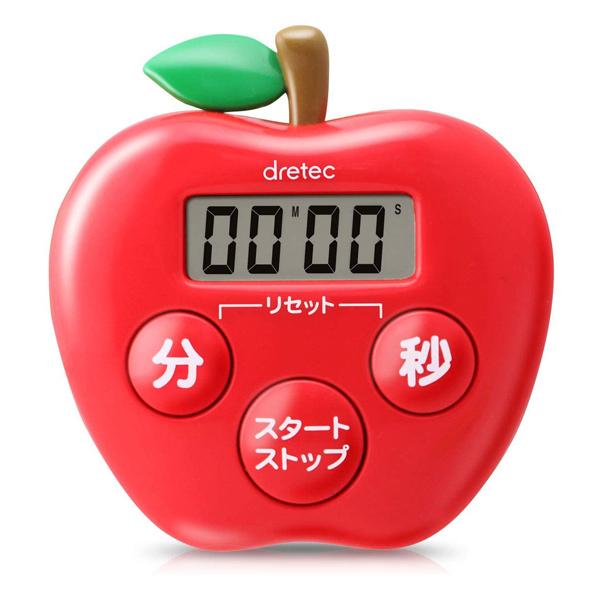 【メール便可】 ドリテック　りんごタイマー　抗菌タイプ　99分59秒まではかれる　キッチンタイマー　...