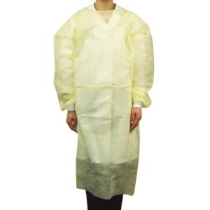 アイソレーションガウン 紐タイプ 663000060 50イリ イエロー サージカルガウン 24-9609-01 エフスリィー