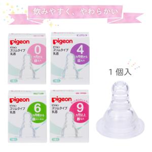 ピジョン スリムタイプ乳首　S 0カ月〜/M 4カ月〜/Y 6カ月〜/L