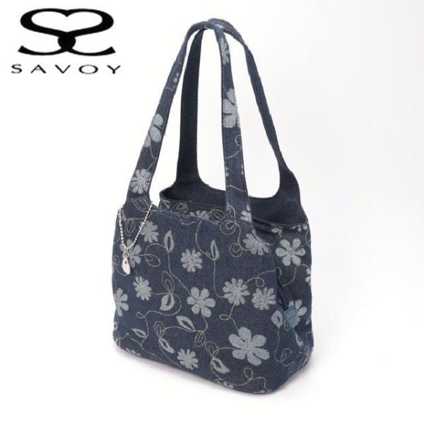 サボイ  SAVOY レディースバッグ  デニム花柄二本手ショルダー54SM206601-01 送料...