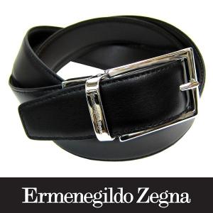 Ermenegildo Zegna エルメネジルド ゼニア 牛革 ベルト リバーシブル 紳士 メンズ 黒/茶 (23)｜maturi-japan