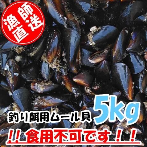 「ムラサキイガイ 5kg」　小分け袋入り冷凍品 カラス貝 ムール貝 釣りエサ クロダイ 黒鯛 チヌ ...