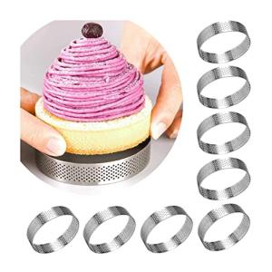 ケーキ型 8cm 耐熱 ステンレス鋼 8個セット ベーキングツール