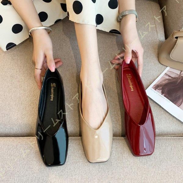 フラットシューズ レディース スリッポン 仕事用 立ち仕事 パンプス 疲れない ローヒール 痛くない...