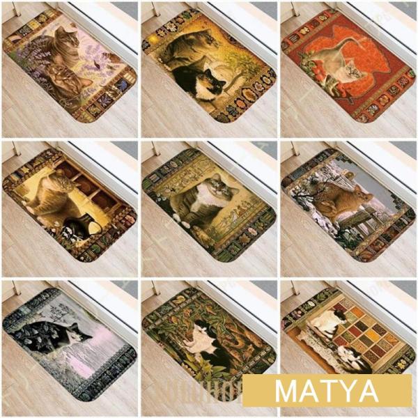 玄関マット ネコ 猫柄 屋内 おしゃれ 北欧 屋外 泥落とし マット ドアマット バスマット 室内 ...