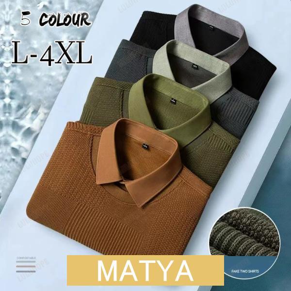 ニット メンズ セーター ハーフジップ ブークレ ハイネック タートル ルームウエア プルオーバー