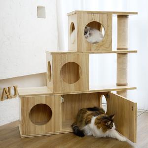 【Mauタワー国産桐リュクス】キャットタワー ...の詳細画像2