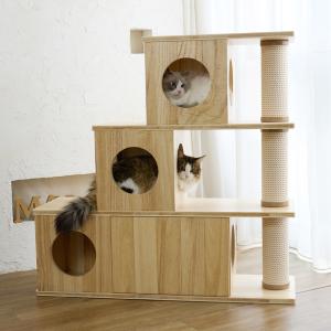 【Mauタワー国産桐リュクス】キャットタワー ...の詳細画像3