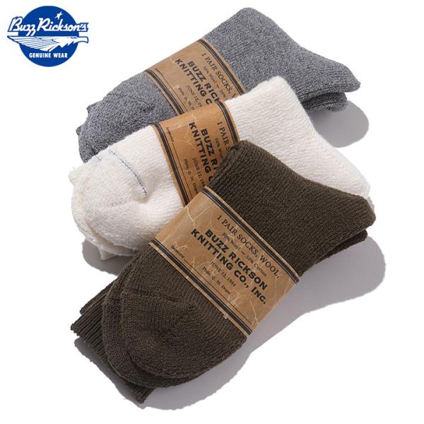 BUZZ RICKSONS バズリクソンズ 1PAIR SOCKS, WOOL “BUZZ RICK...