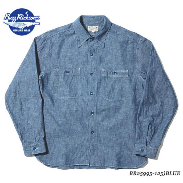 BUZZ RICKSON'S バズリクソンズ BLUE CHAMBRAY WORK SHIRTS N...