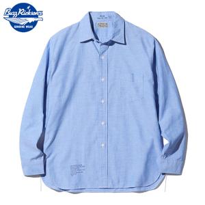 BUZZ RICKSON'S SHIRT, MAN'S COTTON OXFORD CLOTH, 4oz. BLUE No.BR28824｜maunakeagalleries