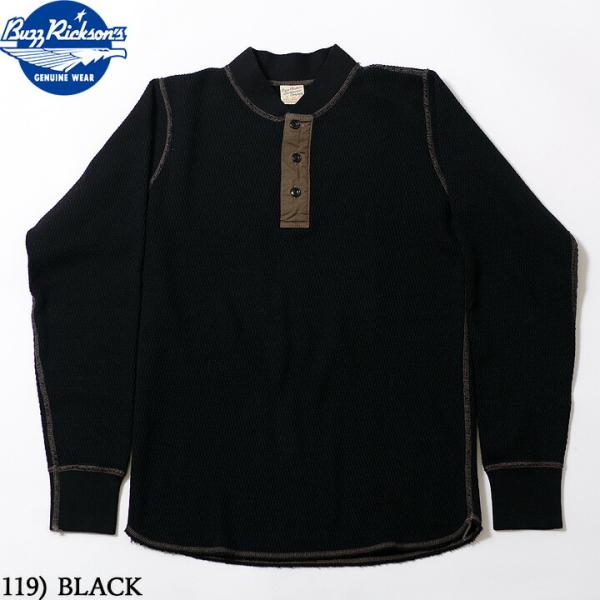 BUZZ RICKSON'S バズリクソンズ THERMAL HENLEY NECK T-SHIRT...