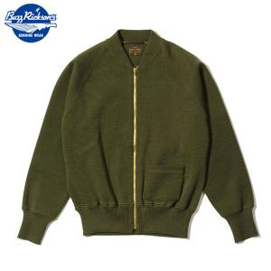 Buzz Rickson’s / Type C-2/フライトジャケット用ウールジップインナーセーター/38/オリーブ/BR90259 BUZZ RICKSON'S バズリクソンズ Buzz Rickson's C-2 ウールジップ