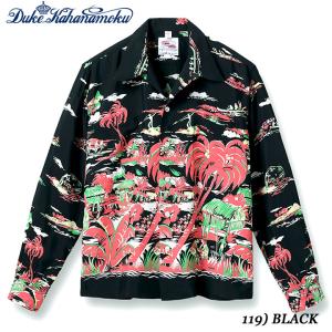 SUN SURF サンサーフ デュークカハナモク 長袖 レーヨン アロハシャツ