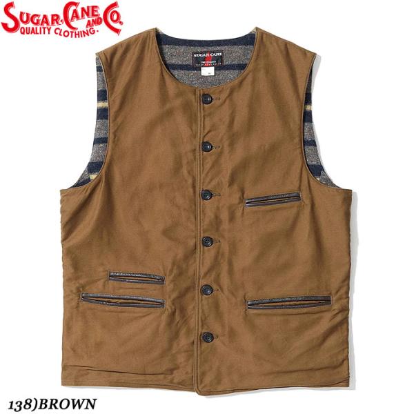 SUGAR CANE FICTION ROMANCE 9.5oz. MOLESKIN VEST No...