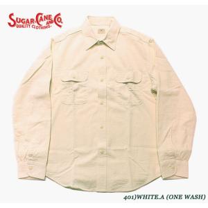 SUGAR CANE シュガーケーン 砂糖黍 5oz インディゴストライプ 長袖