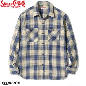 SUGAR CANE シュガーケーン スペース・ダイ・ドビー 半袖 ボタンダウン