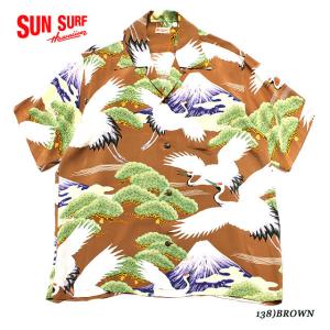SUN SURF サンサーフ アロハシャツRAYON S/S"CRANE"Style No.SS32166｜maunakeagalleries