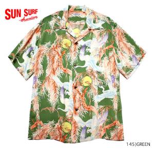 SUN SURF サンサーフ アロハシャツRAYON S/S"SNOWY HERON"Style No.SS33883｜maunakeagalleries