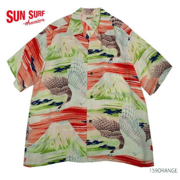 SUN SURF サンサーフ アロハシャツRAYON S/S"HAWKS OVER Mt.FUJI"...