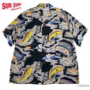 SUN SURF サンサーフ アロハシャツRAYON S/S"SWORD FISH"Style No.SS35324｜maunakeagalleries