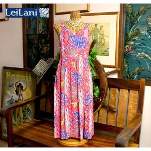 LEILANIレイラニレディース オリジナワンピースRAYON"AKAKA FALLS"Style No.SS37467LMSB｜maunakeagalleries