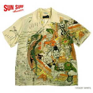 SUN SURF × 北齋サンサーフ アロハシャツRAYON S/S "宝船の七福神"Style No.SS38198｜maunakeagalleries