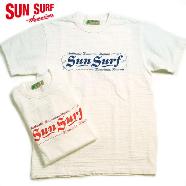 SUN SURF CREW NECK FRONT PRINT T-SHIRT "SUN SURF L...