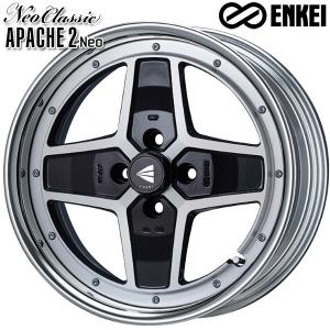 サマータイヤ ホイール4本セット 175/60R16インチ 4H100 ENKEI エンケイ アパッチ2 ネオ (Hi Disk) BK マッドスター ラジアルM/T ホワイトレター